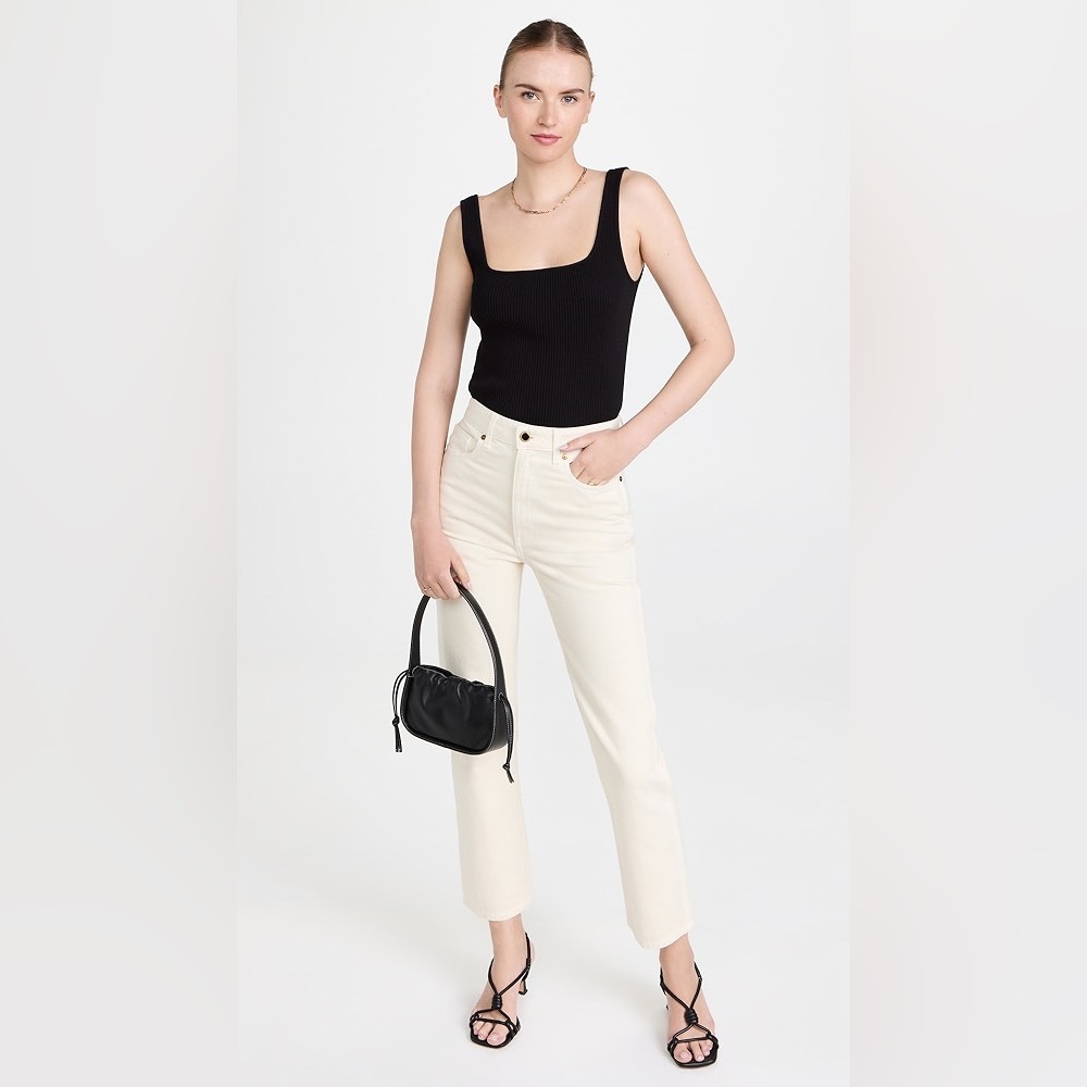 KHAITE 27 Abigail Jean in Ivory Rigid
